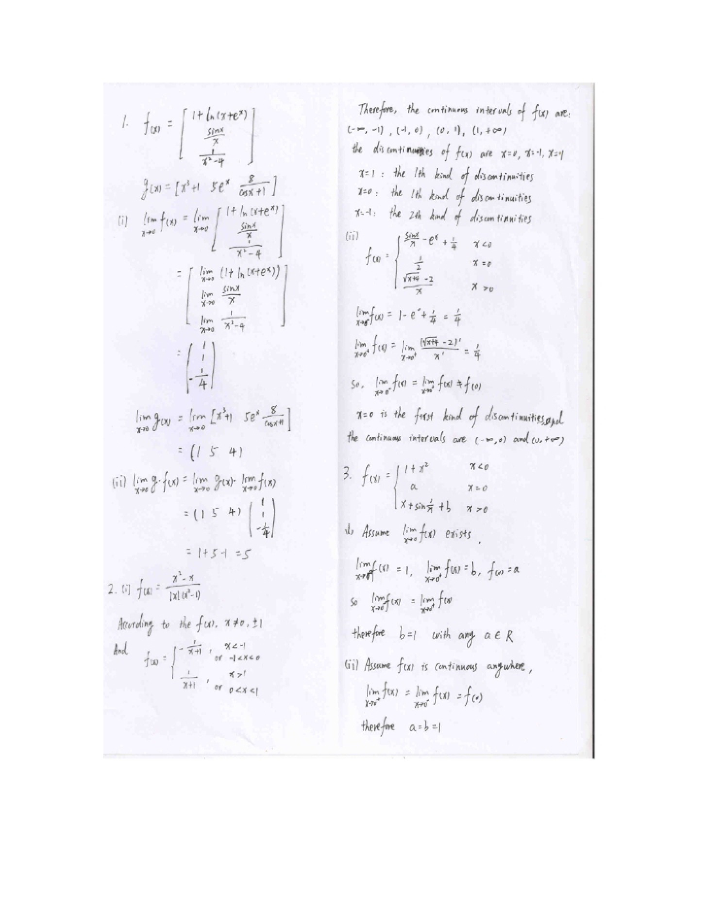 Solution to Homework Two