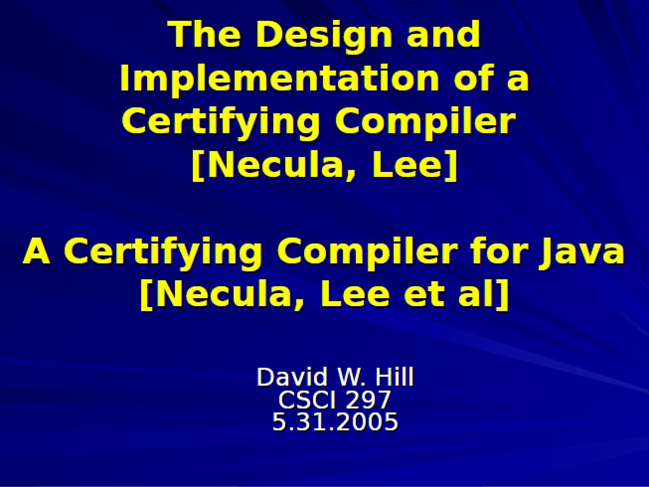 Certifying Compiler for Java
