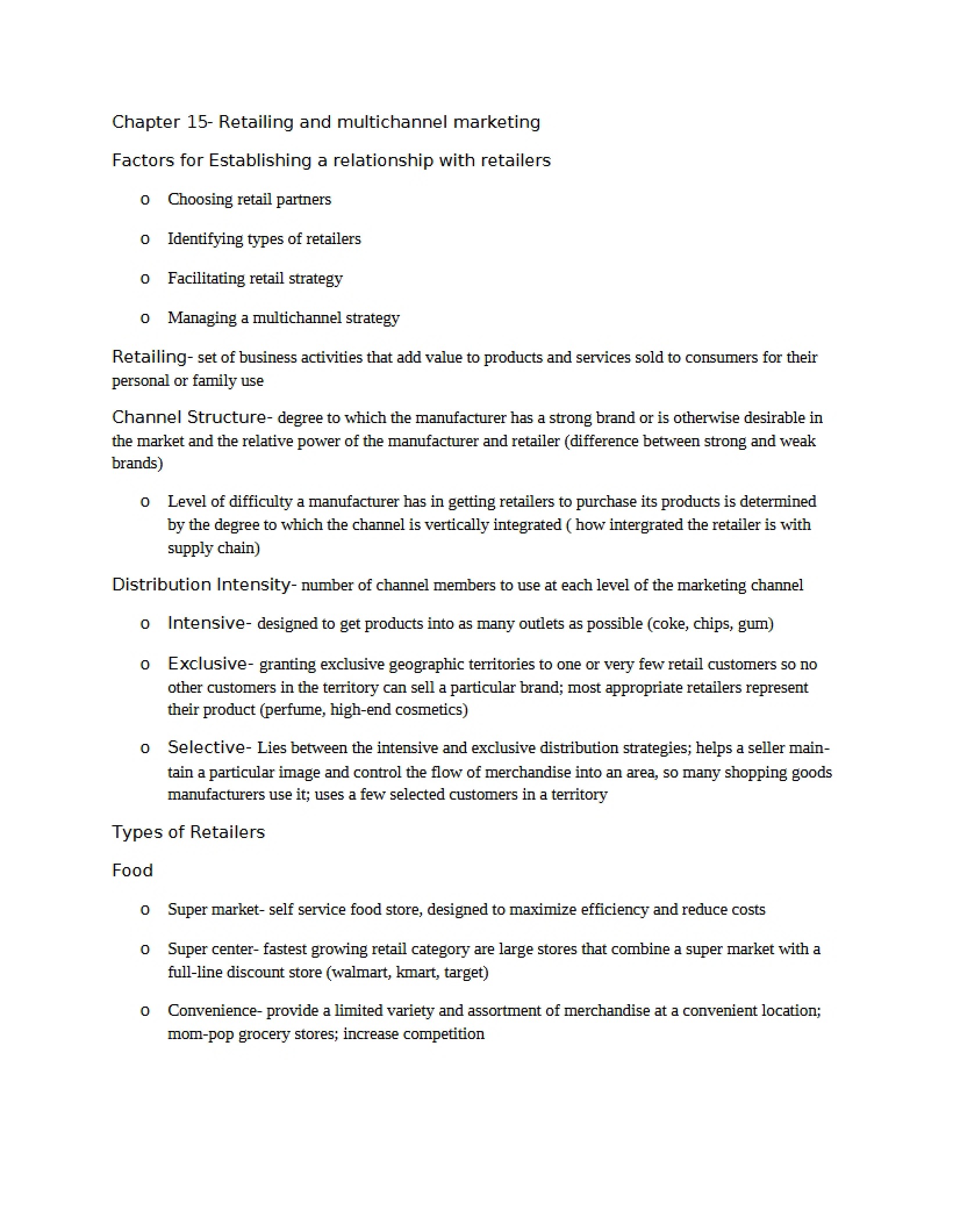 Multichannel Marketing and Retailing - Chapter 15