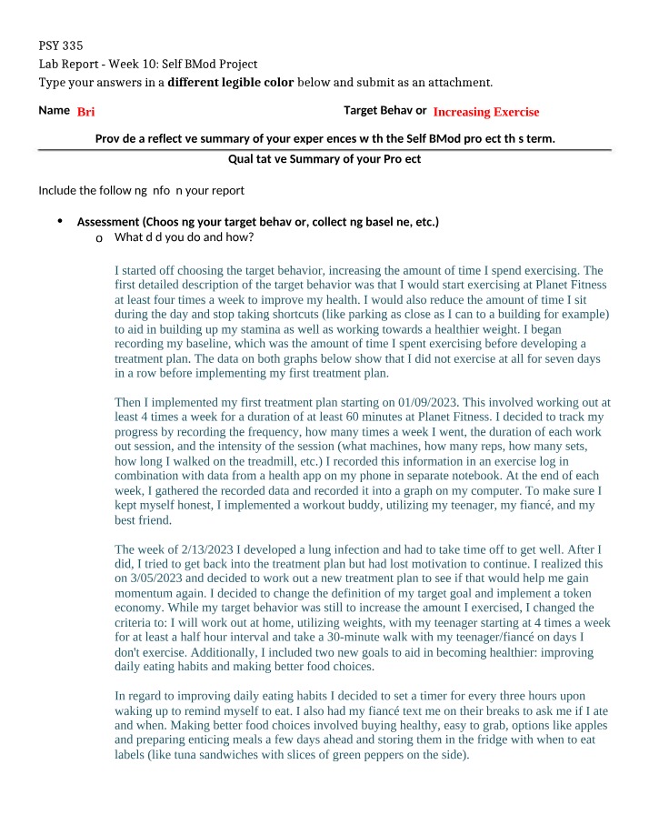 Lab Report - Self BMod Project