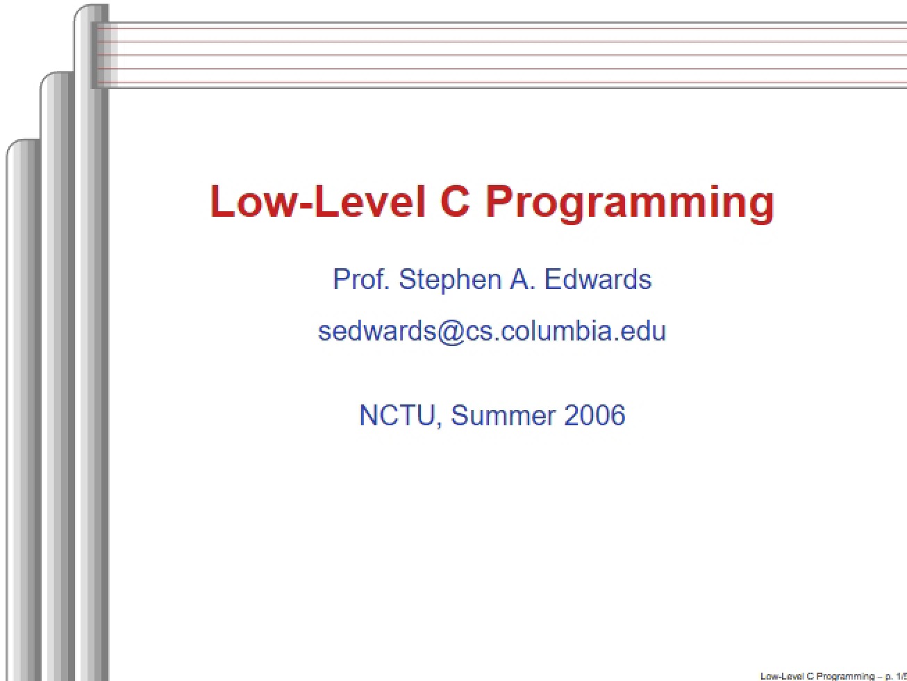 C Programming at the Low Level