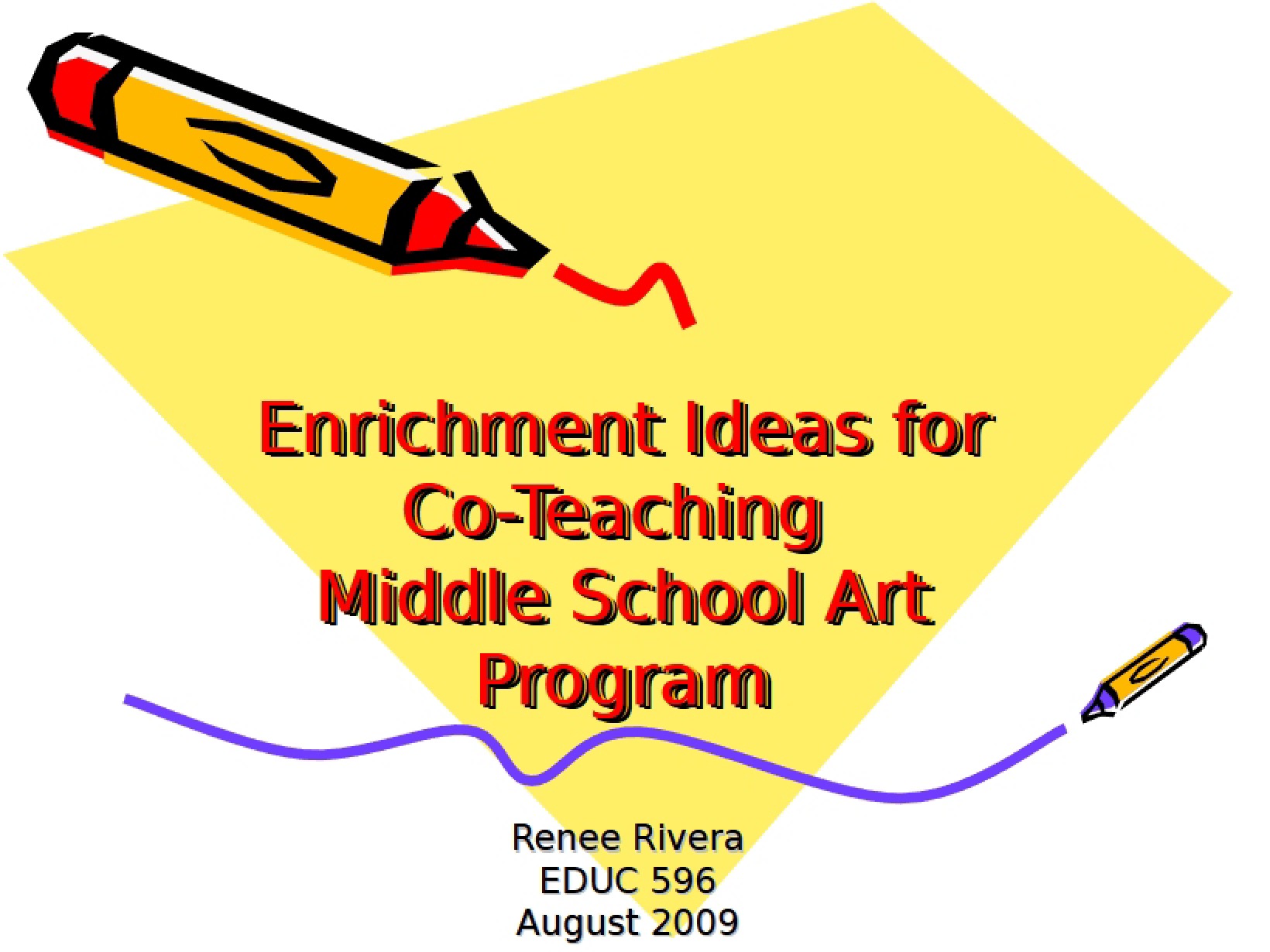 Co-Teaching Middle School Art Enrichment Ideas