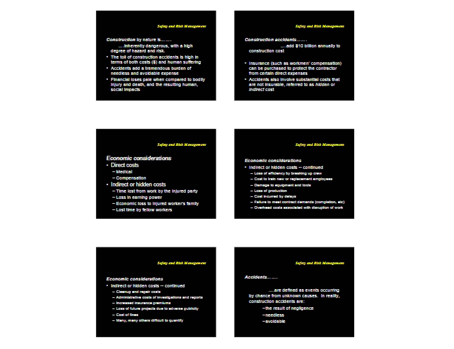 Risk and Safety Management