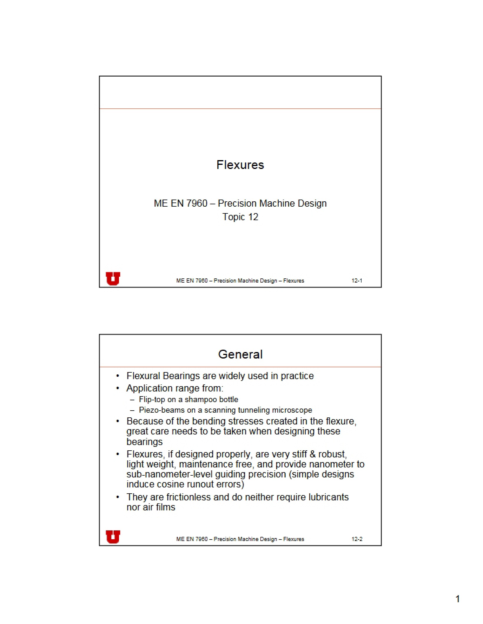 Precision Machine Design Flexures