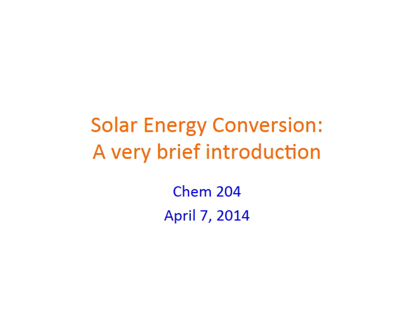Notes April 07, 2014