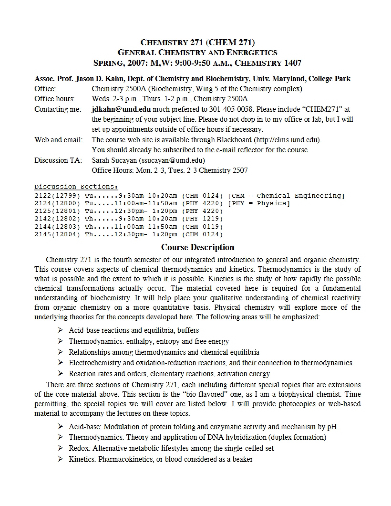General Syllabus