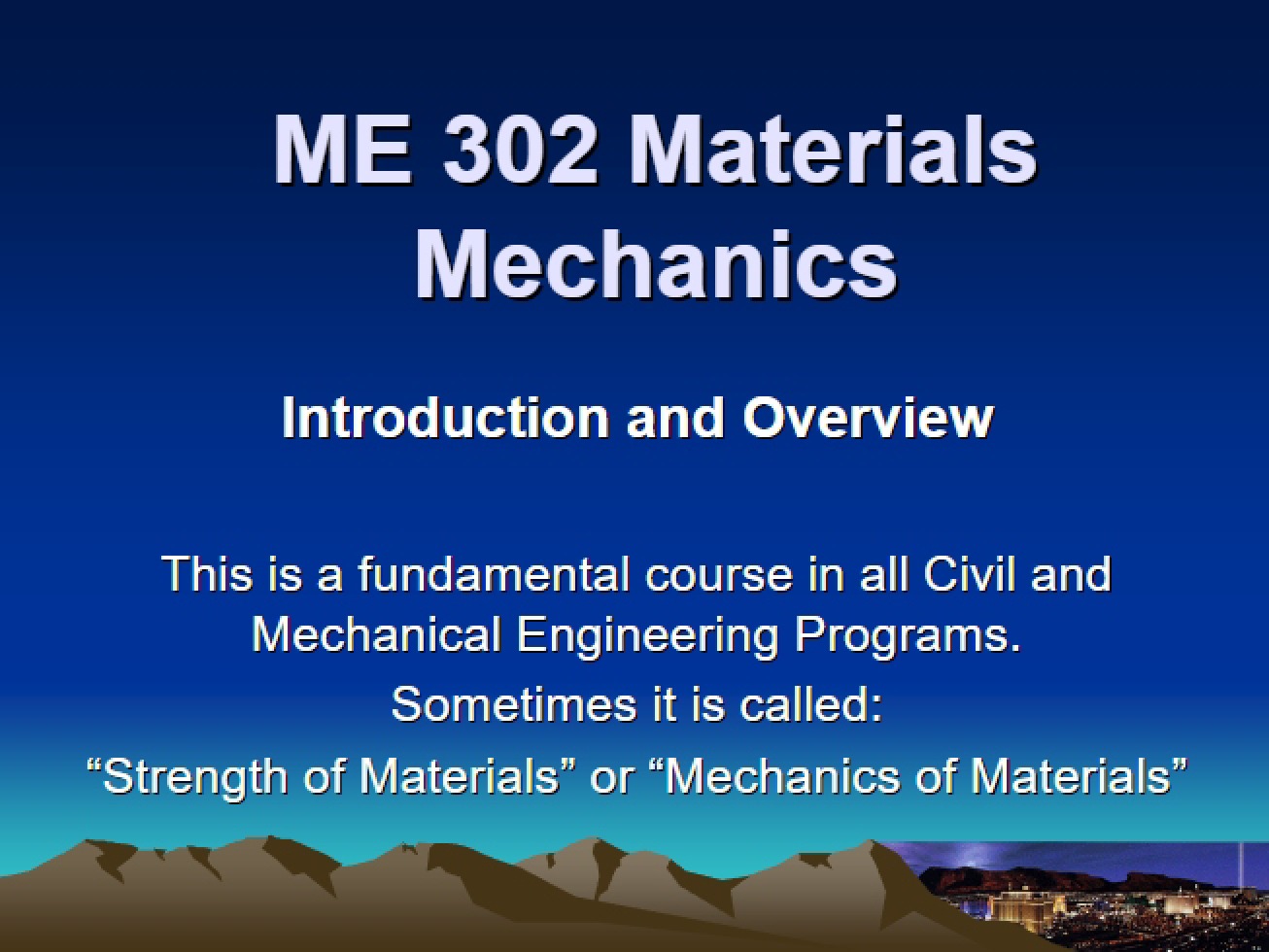 Introduction to Materials Mechanics