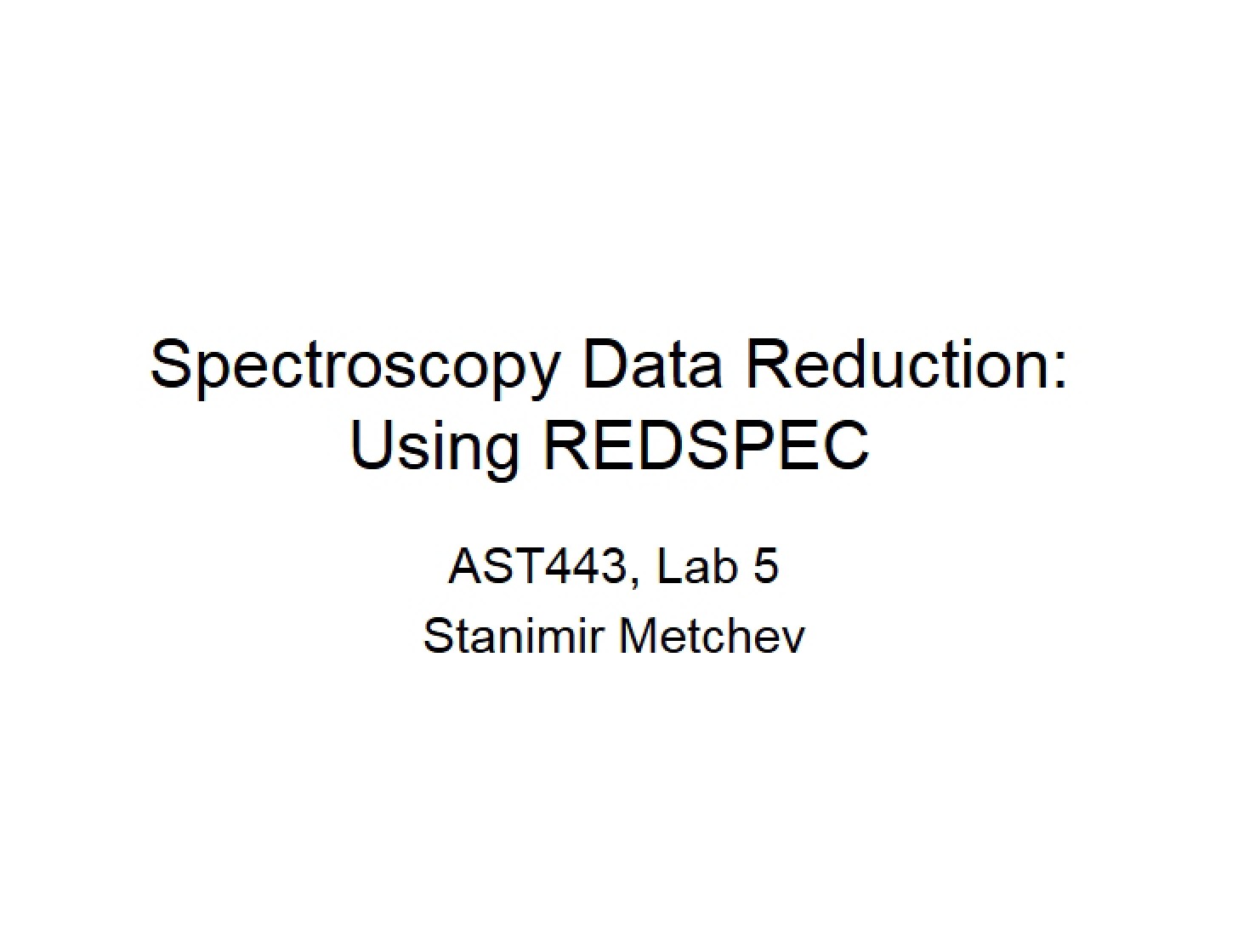 REDSPEC Spectroscopy Data Reduction