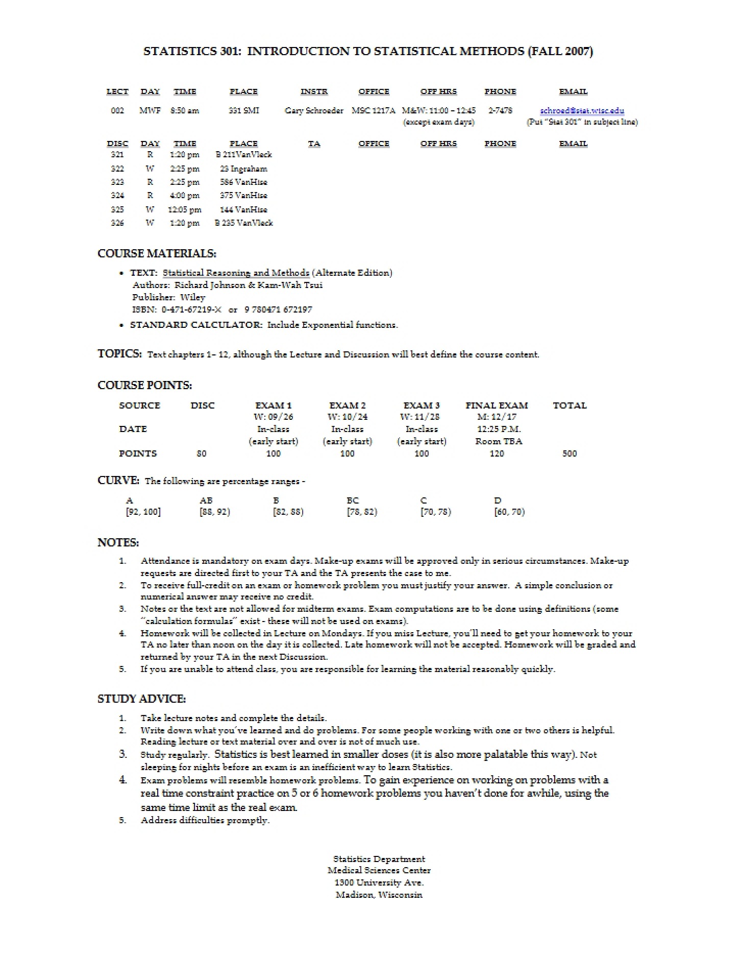 Course Outline