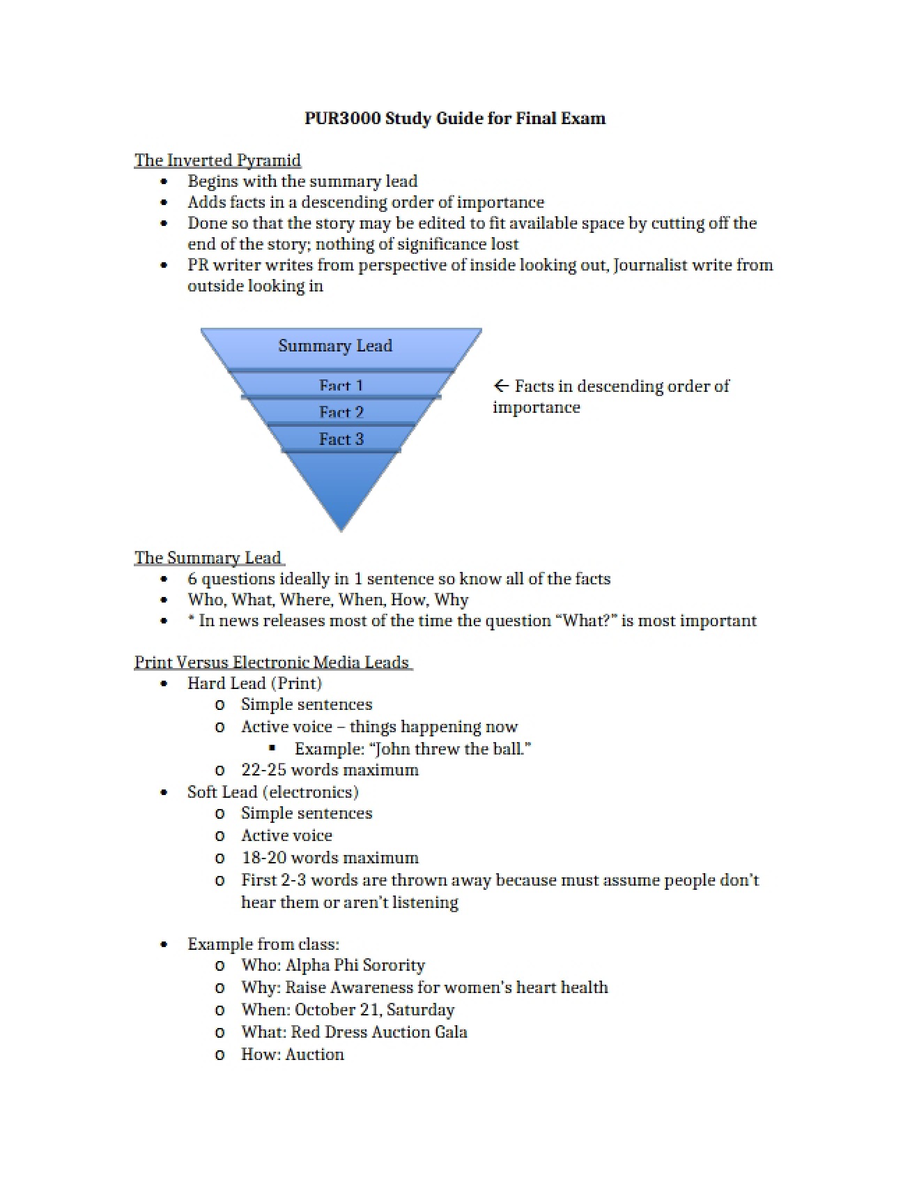 Final Examination Review
