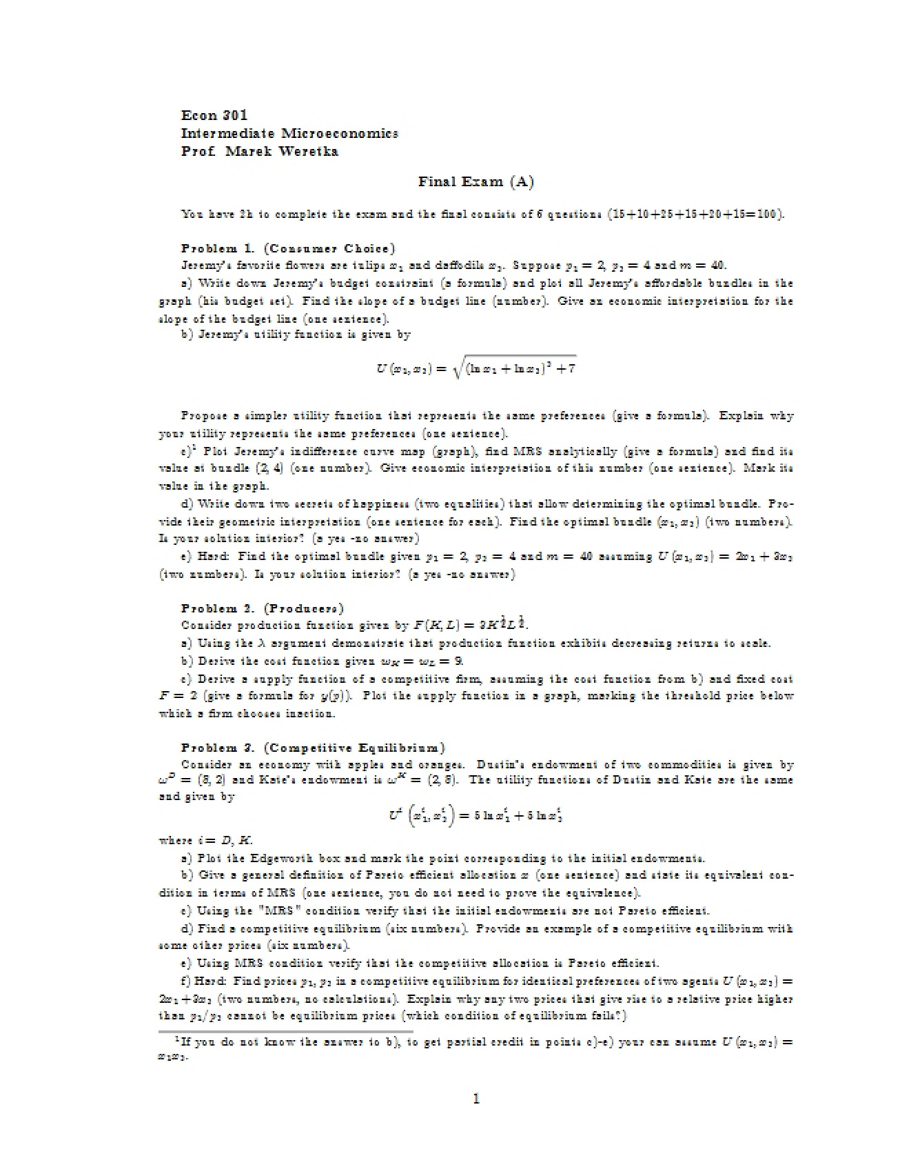Final Examination