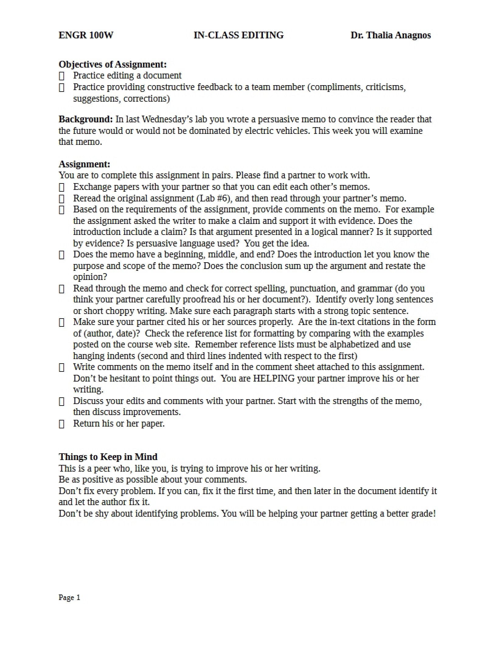 EV Assignment In-Class Editing