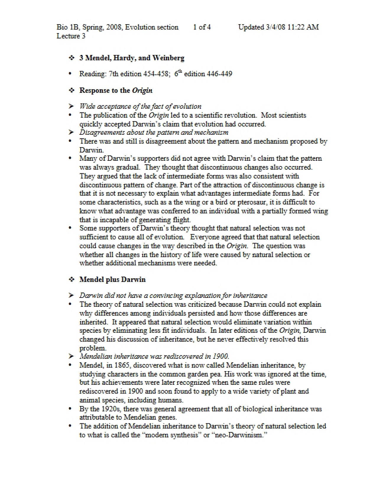 Lecture Notes Biology