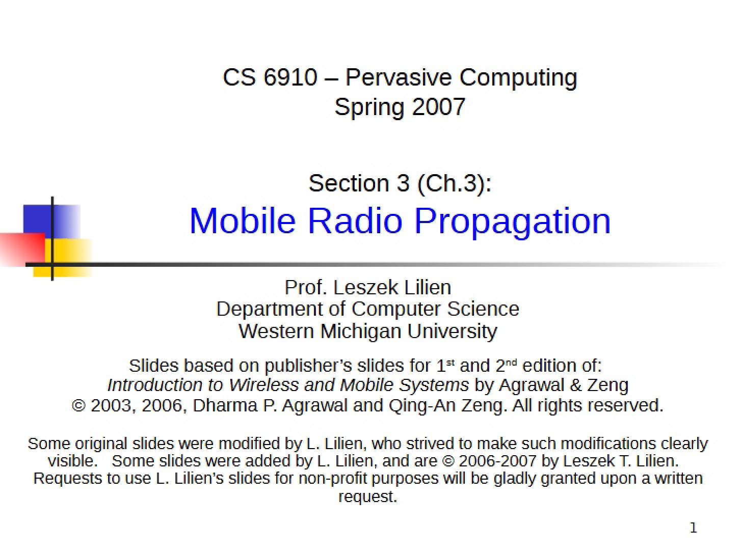 Propagation of Mobile Radio Signals