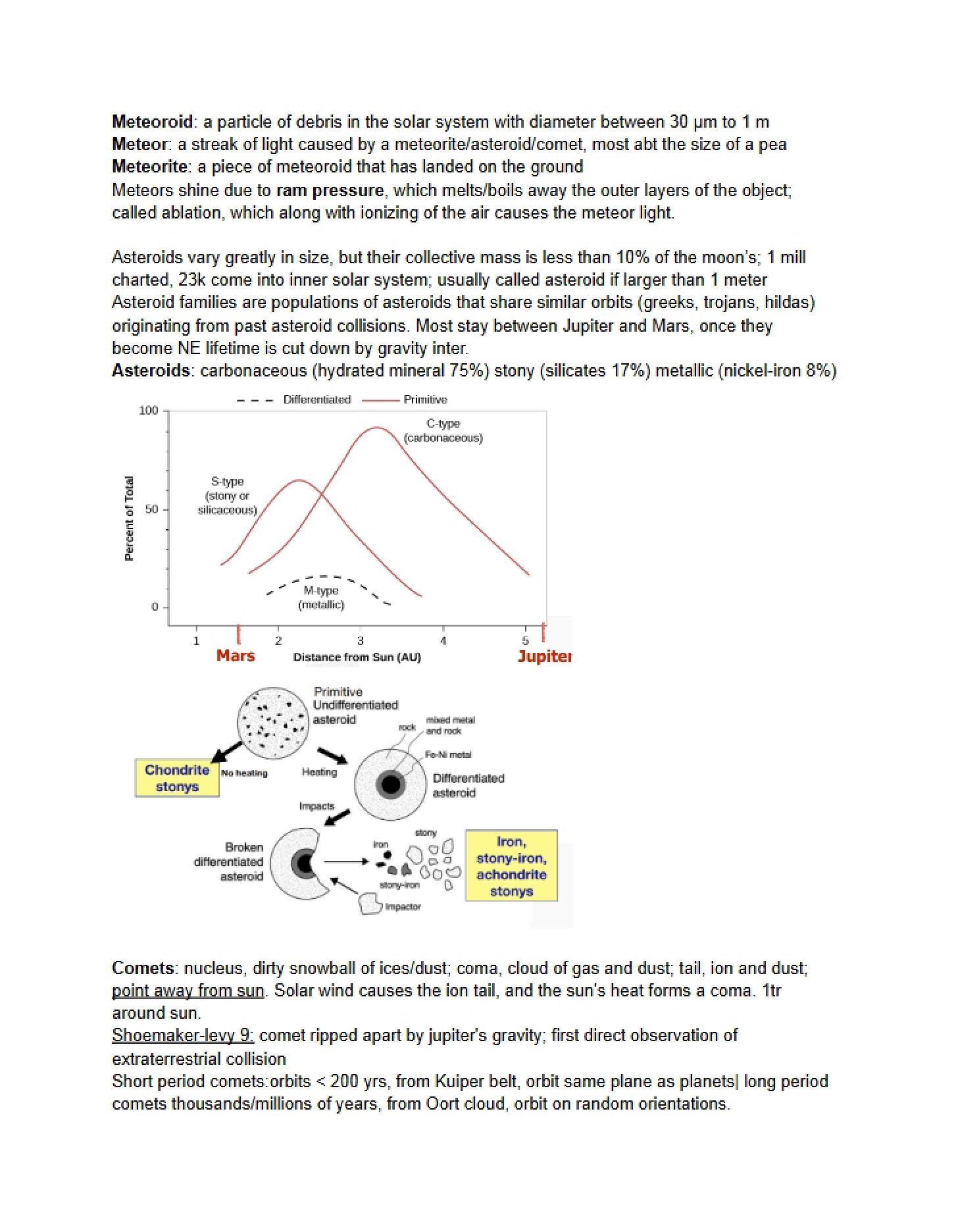 Review Sheet First Astro Test