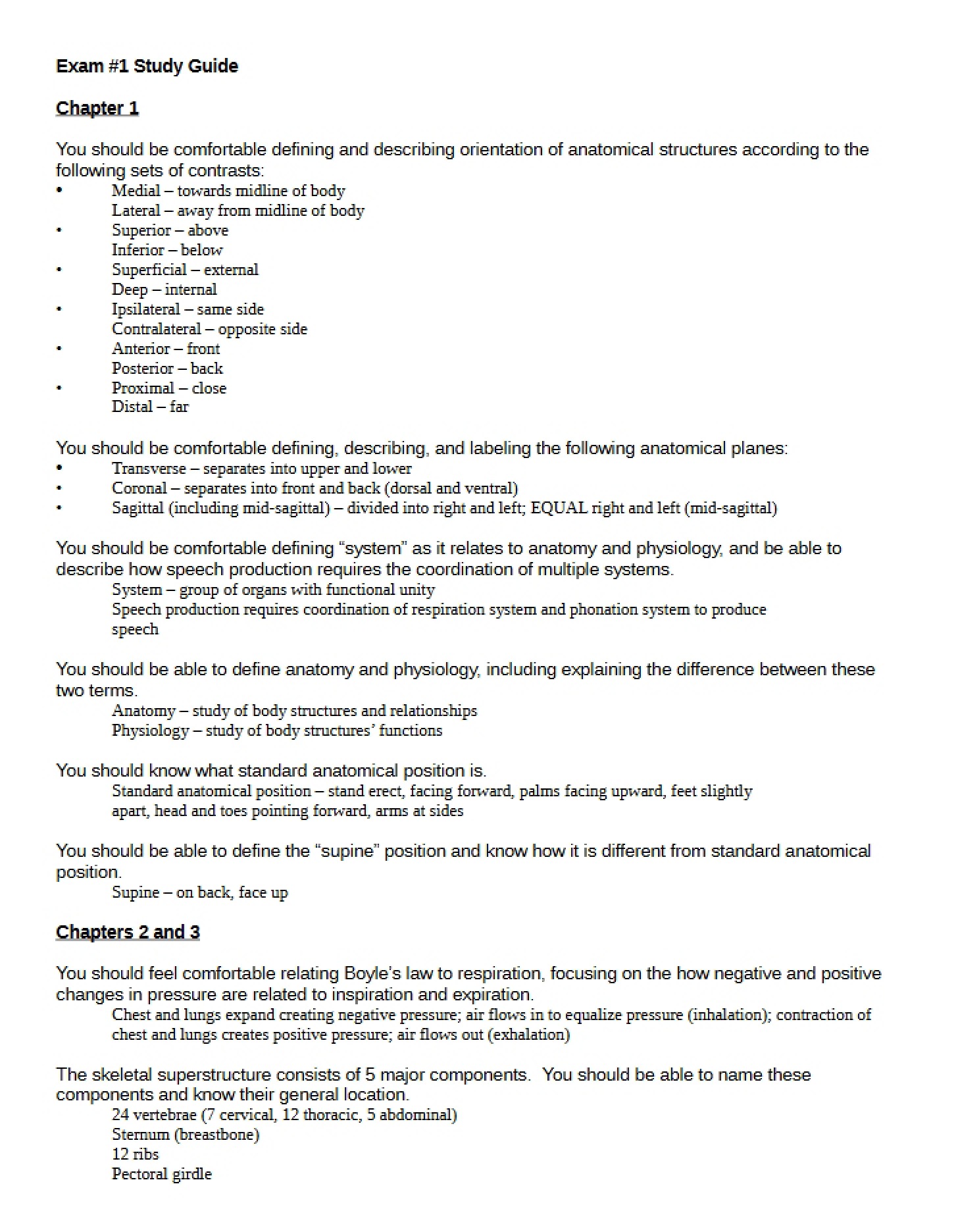 Study Guide SLHS 2203 Exam 1