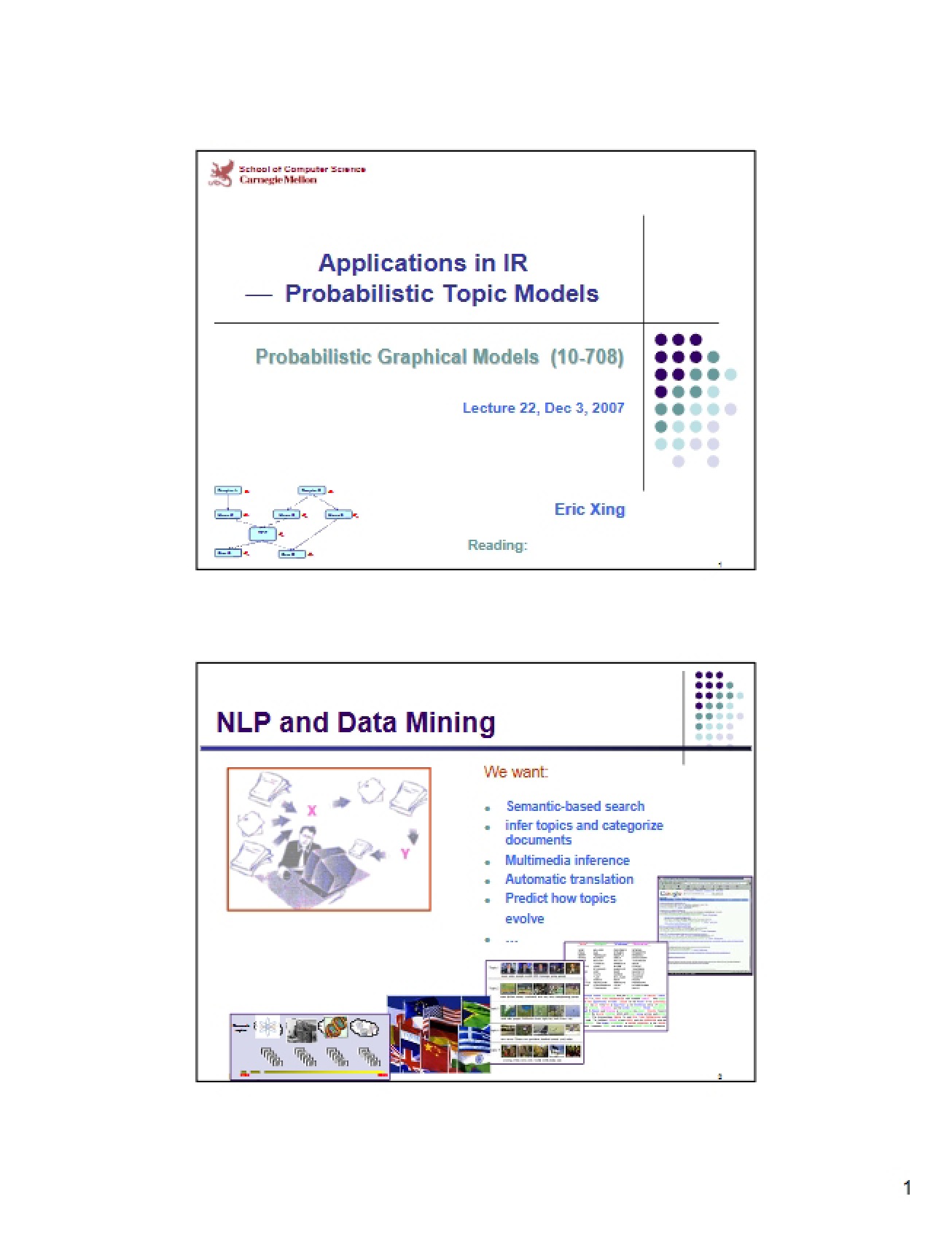 Lecture Application - PGM