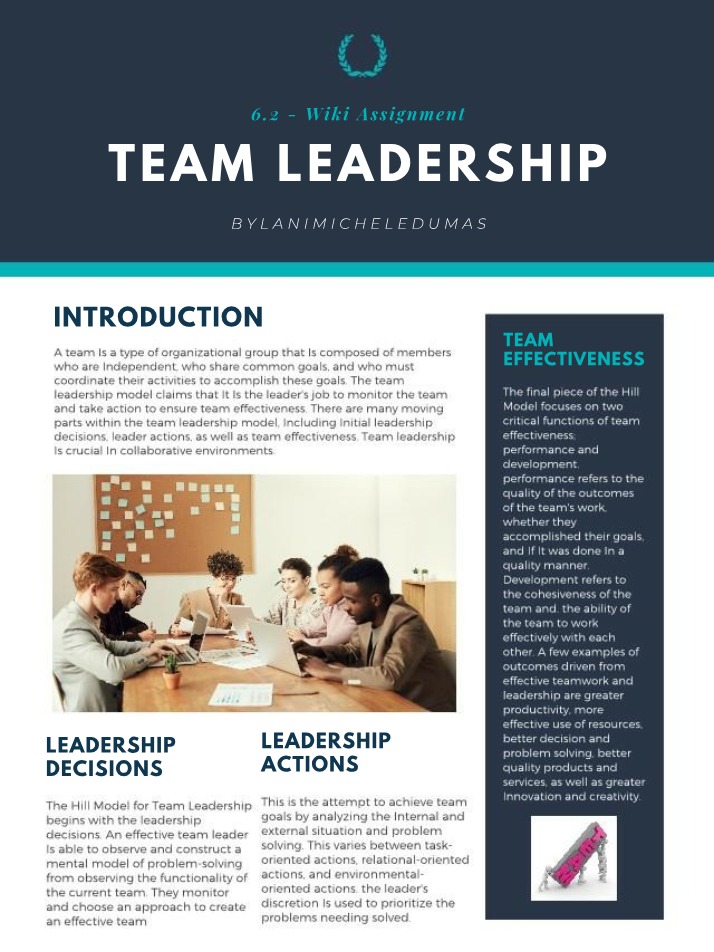 Wiki Assignment 6.2 - Team Leadership