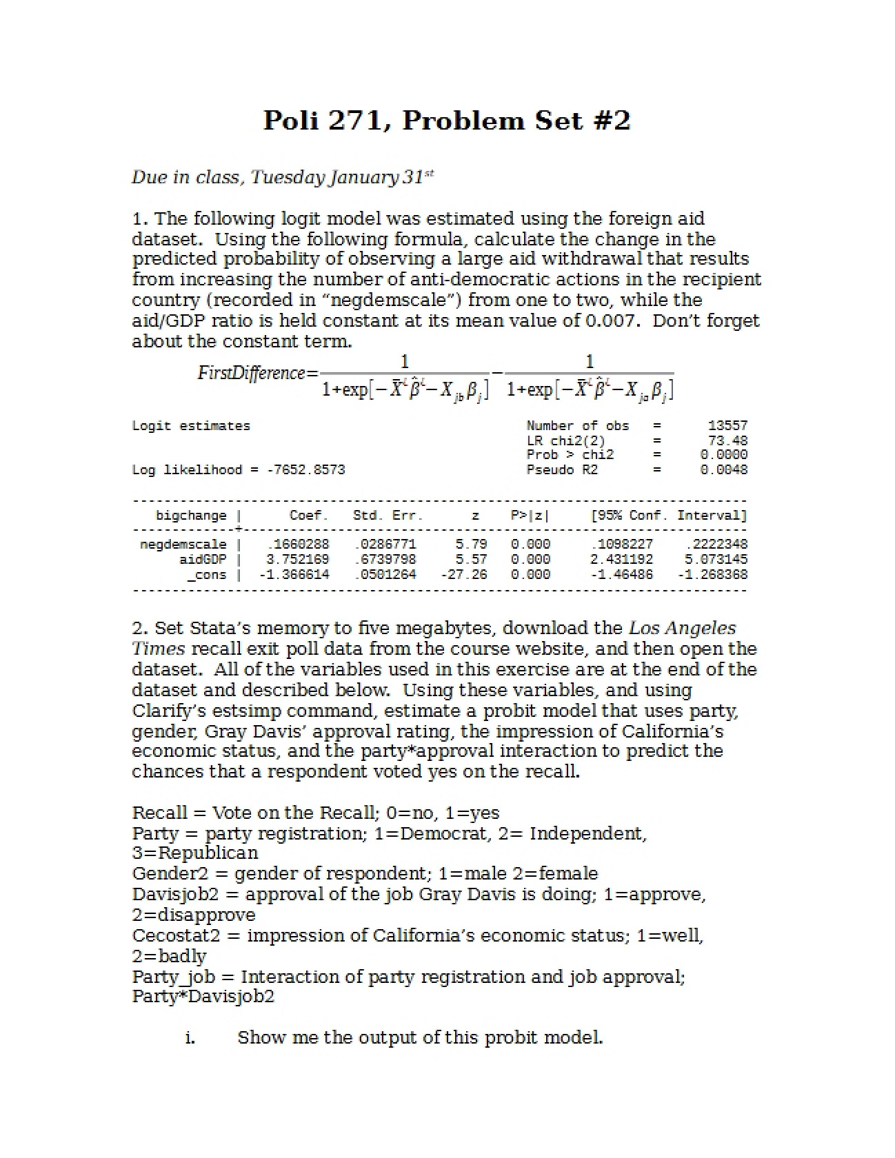 Advanced Statistics Assignment 2