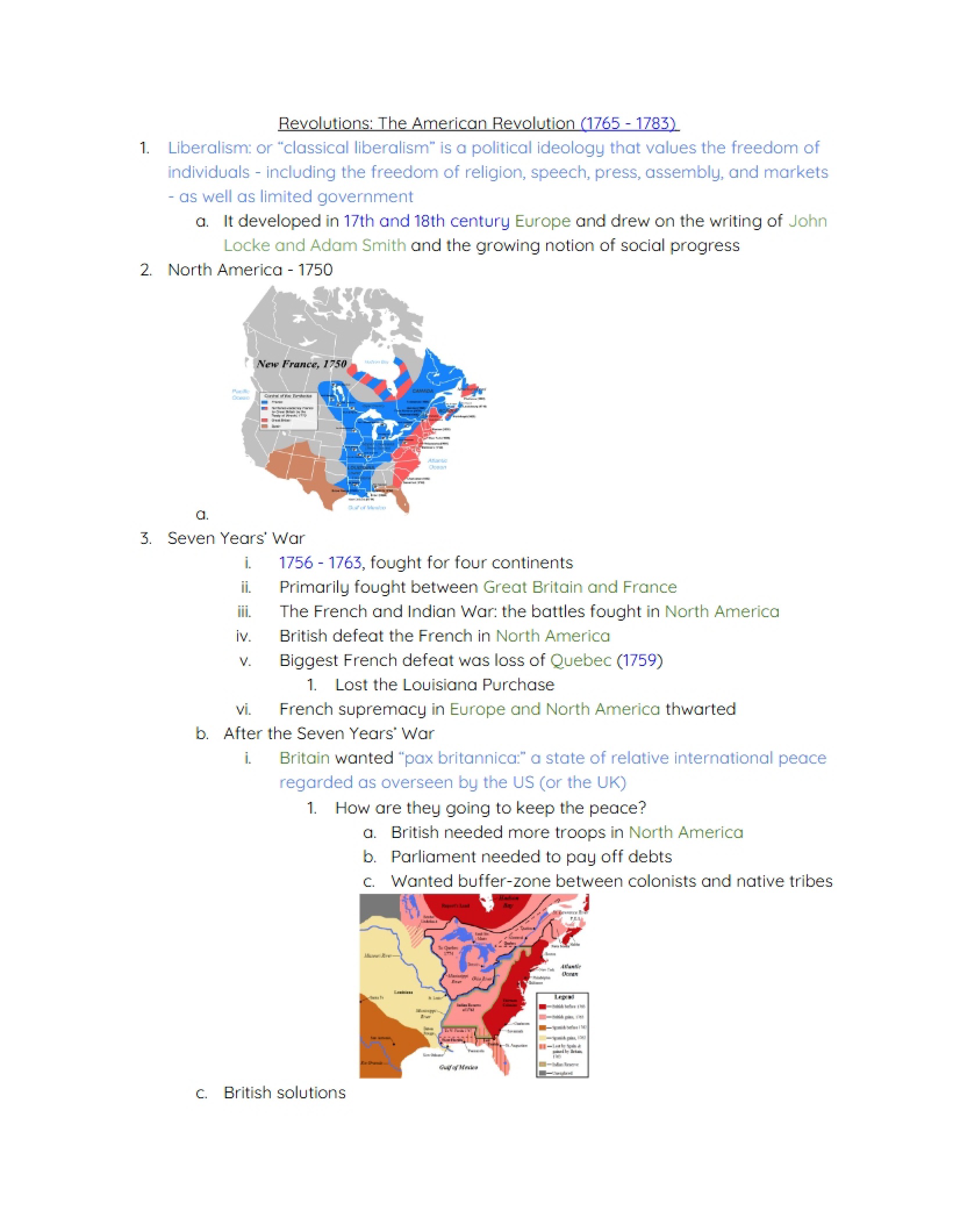 American Revolution (1765-1783) - Era of Revolutions