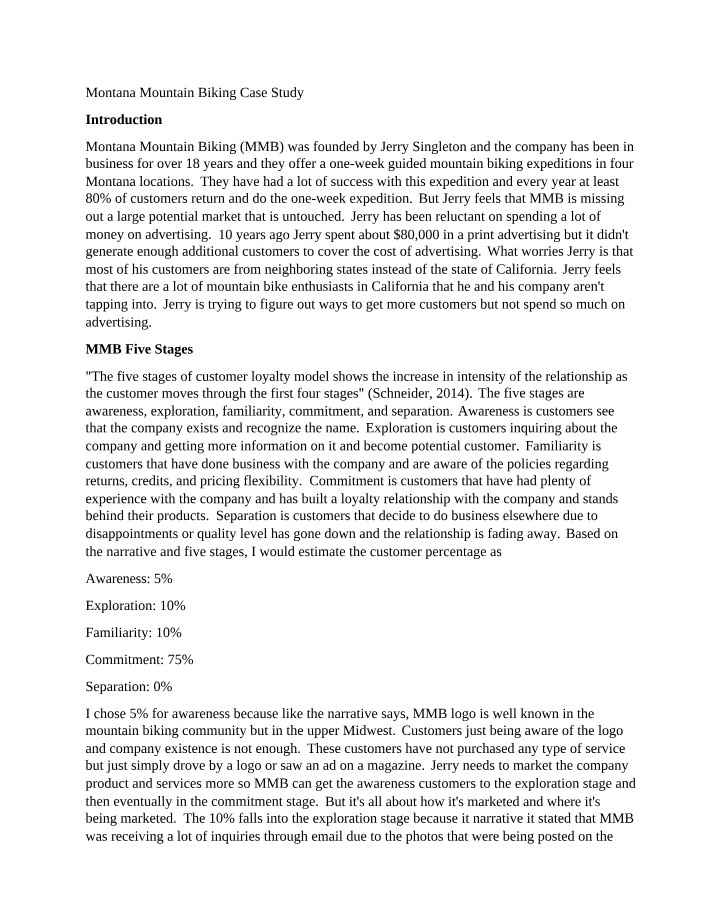 Case Study - Montana Mountain Biking