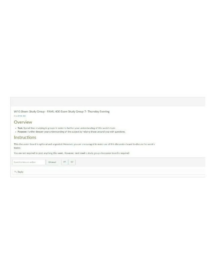 W10 Share - FAML 400 Exam Study Group 7