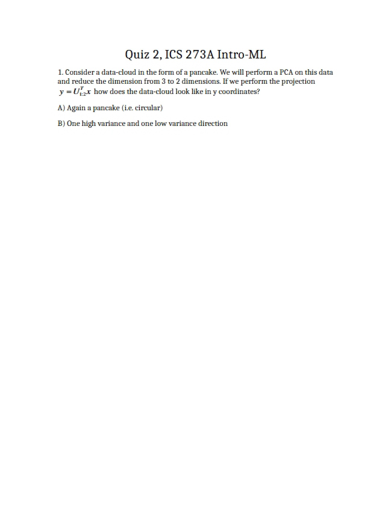 Machine Learning Quiz