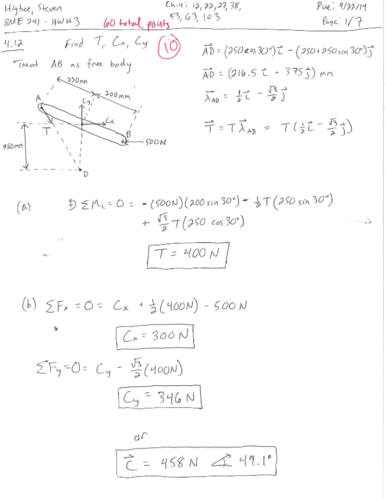 Solution Set for Homework Three