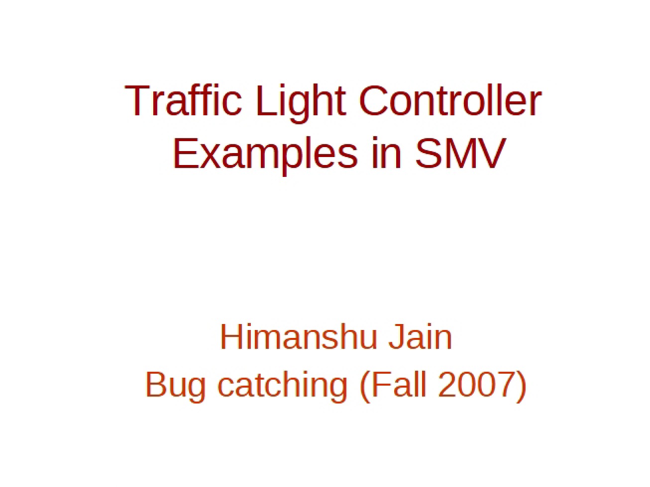 Traffic Model