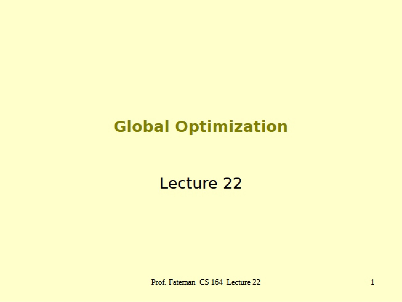 Global Optimization Techniques