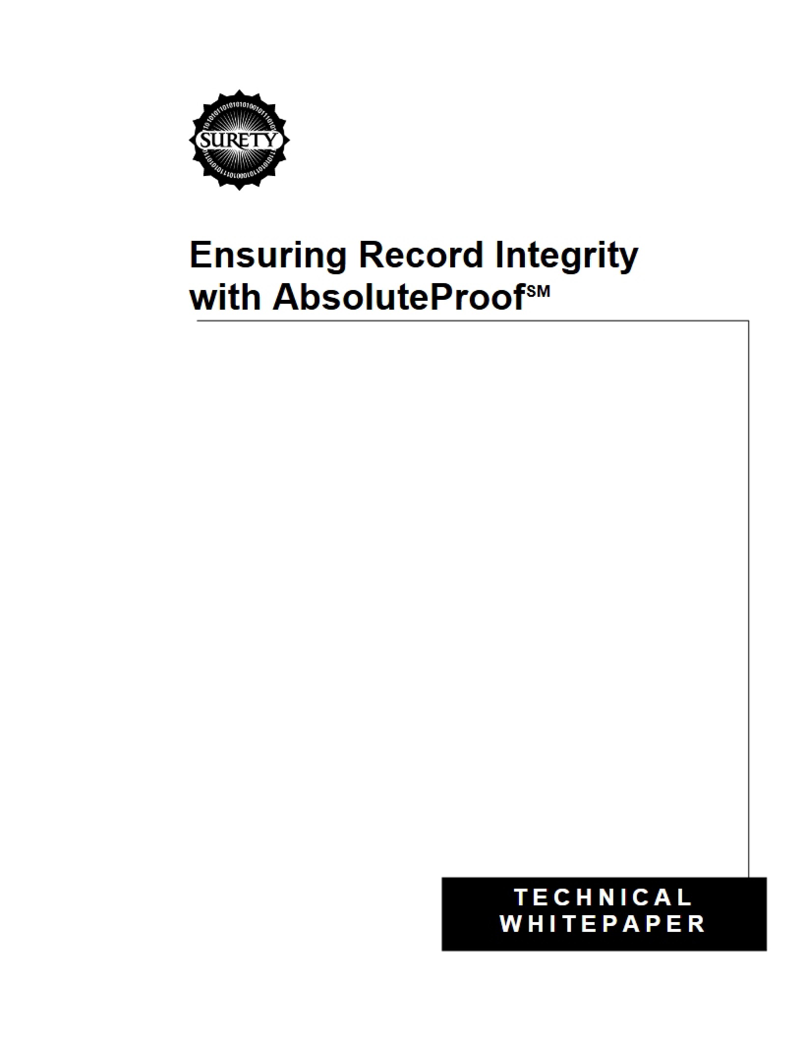 AbsoluteProof for Record Integrity