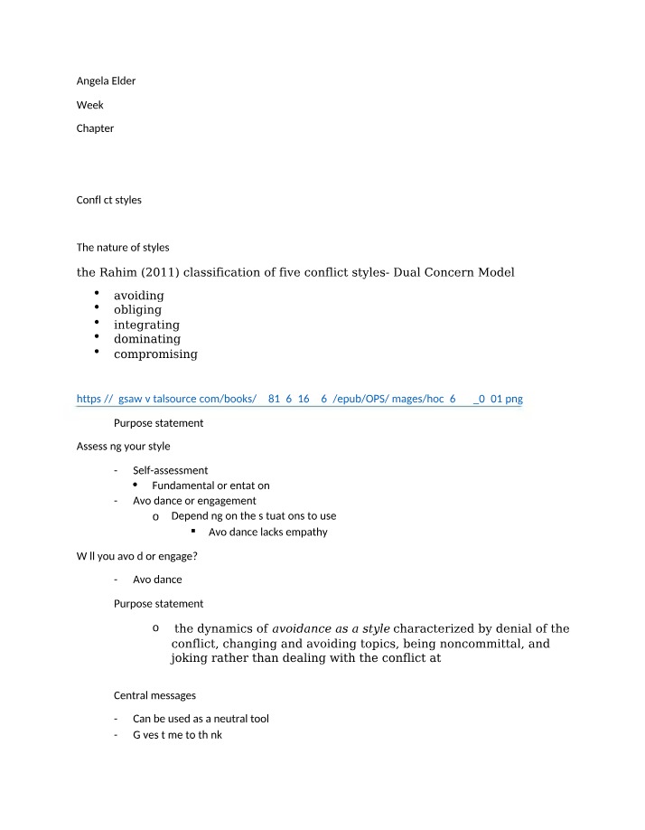 Chapter 5 Angela Elder - COMM 450 Week 7