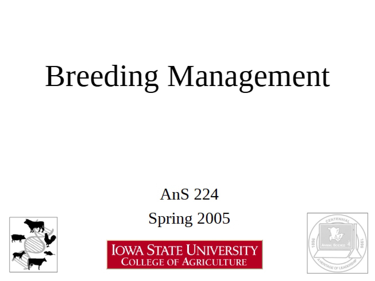 Strategies for Managing Animal Breeding
