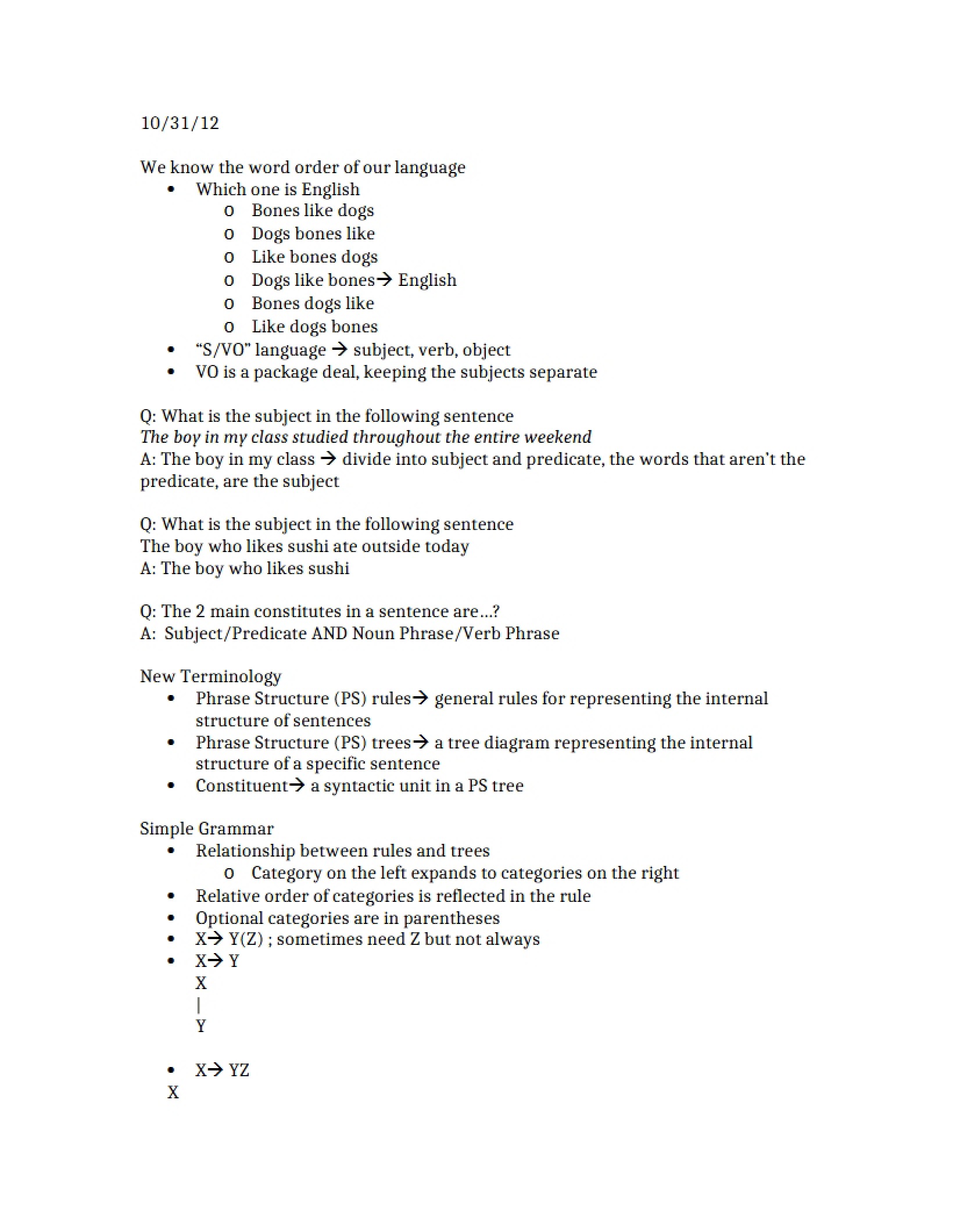 Linguistics Study Guide