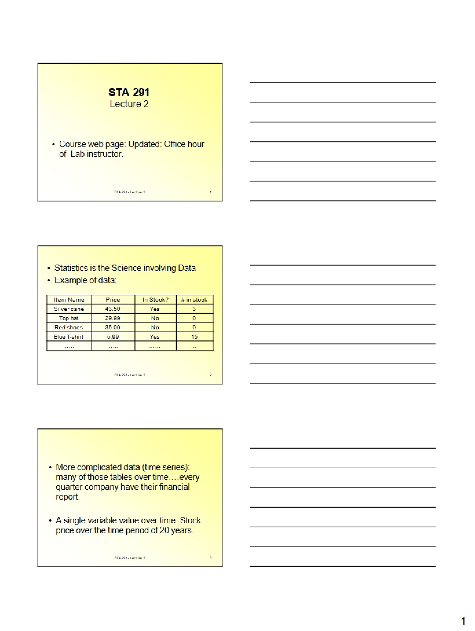 Lecture Two Notes