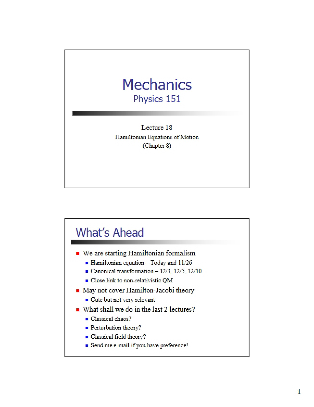 Lecture 18 Summary (2-up)