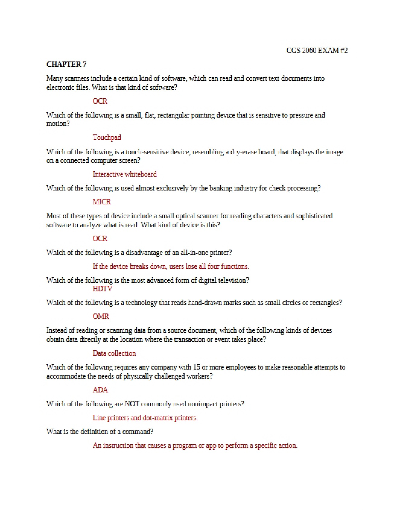 Chapter Seven Document