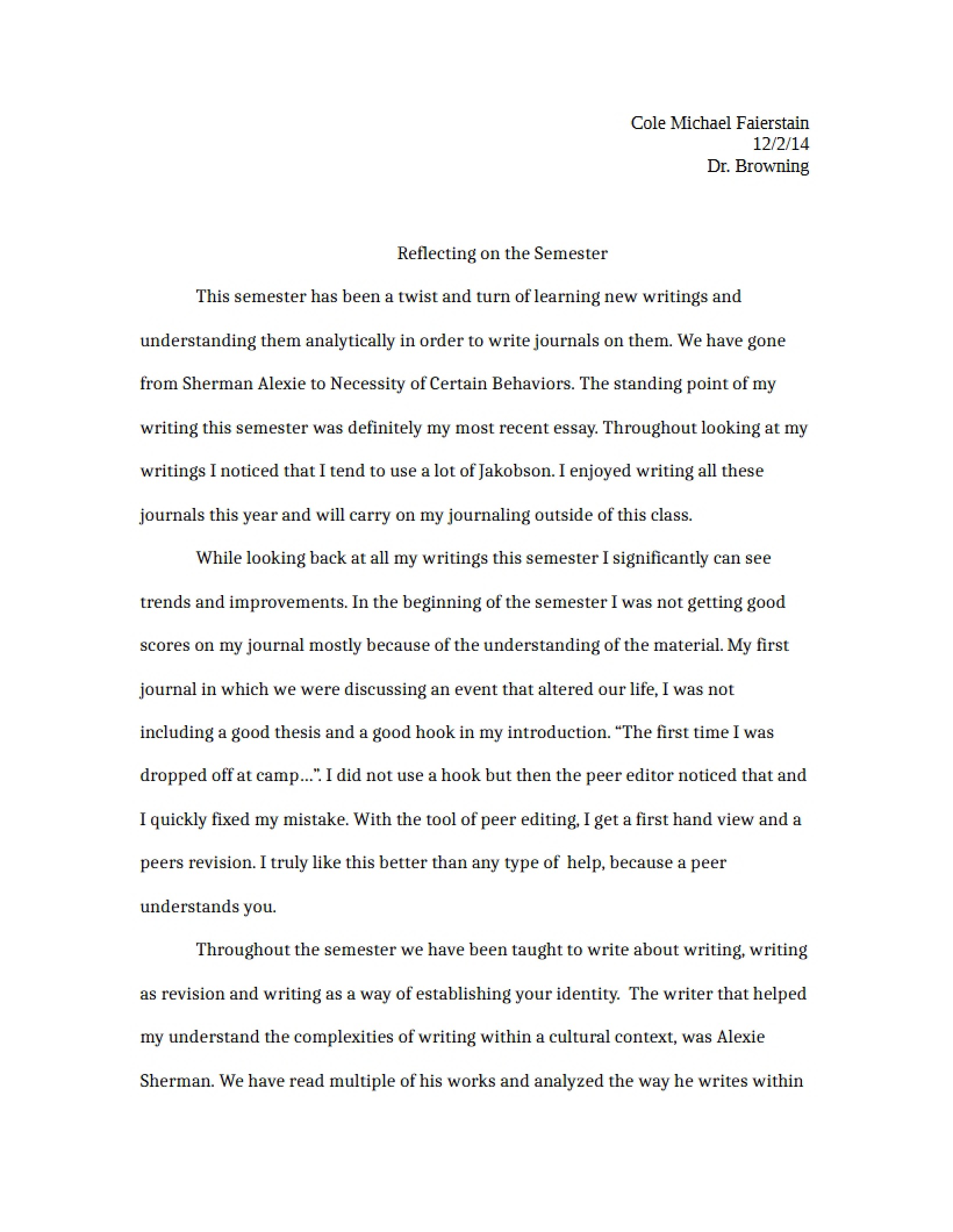 Reflection Paper