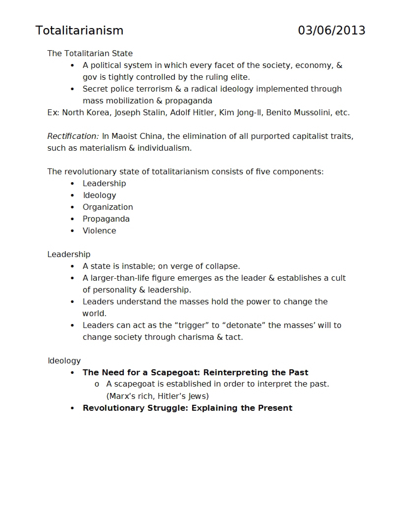 Concept of Totalitarianism