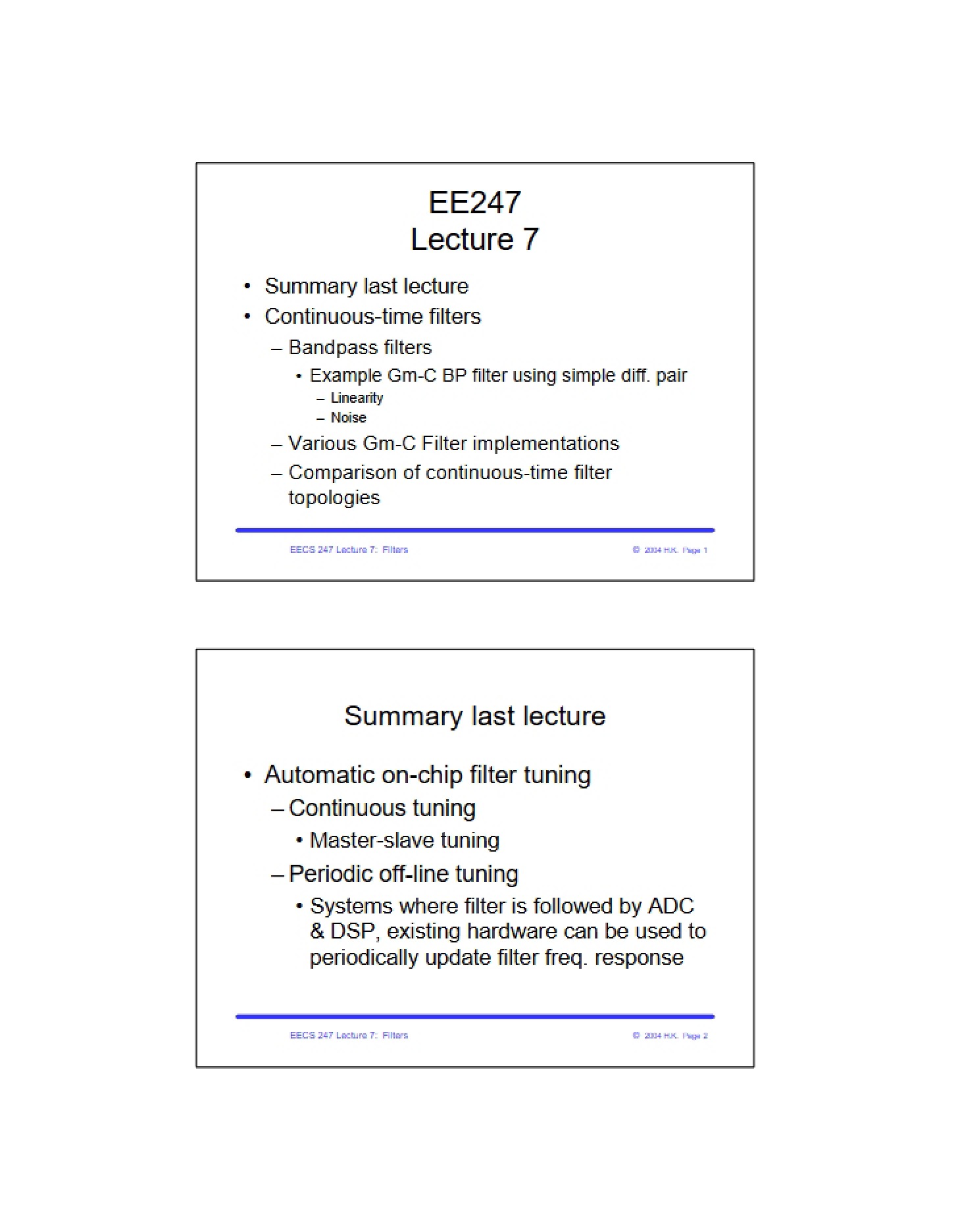 Course Handouts - ELENG 247A