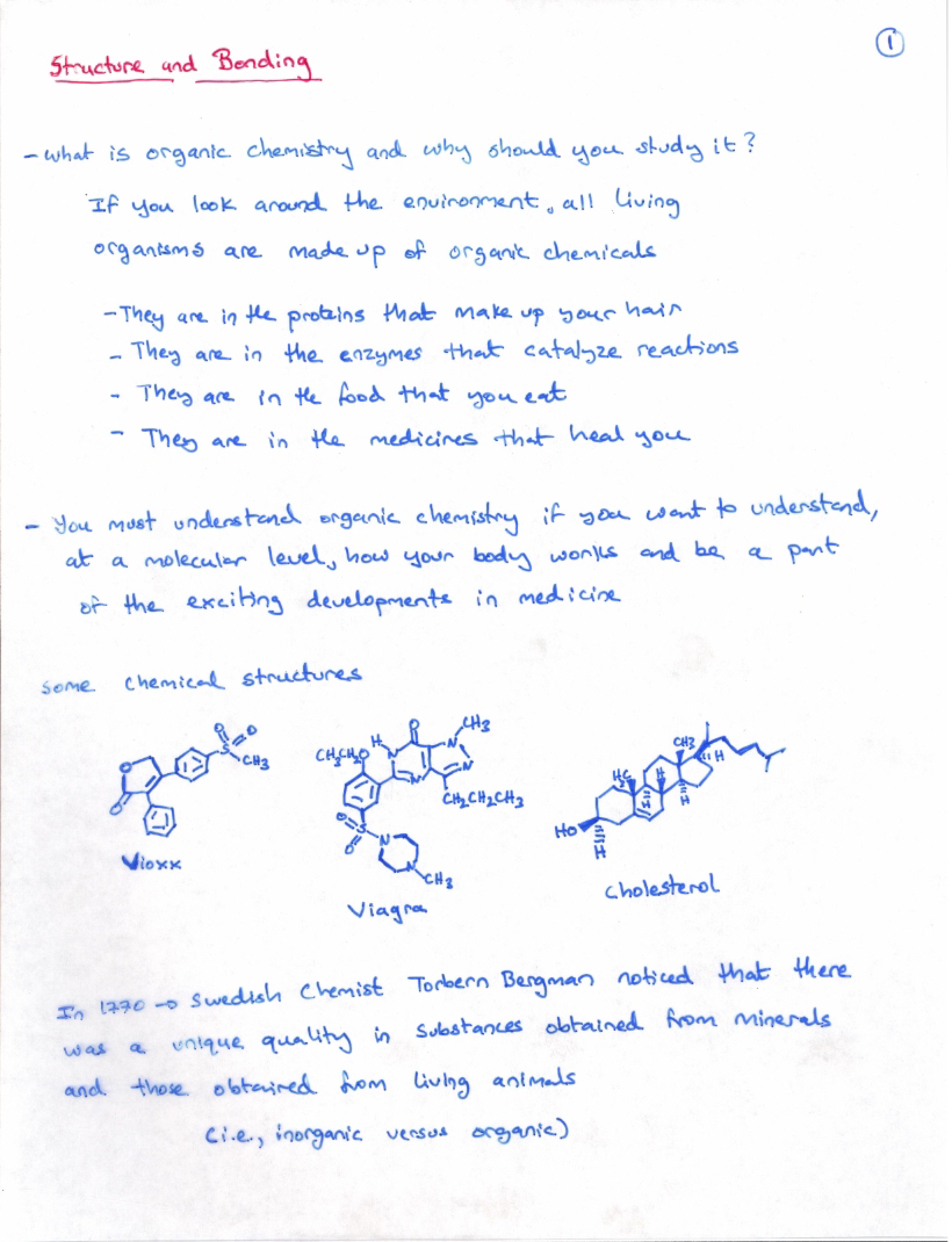 Organic Chemistry I Lecture One