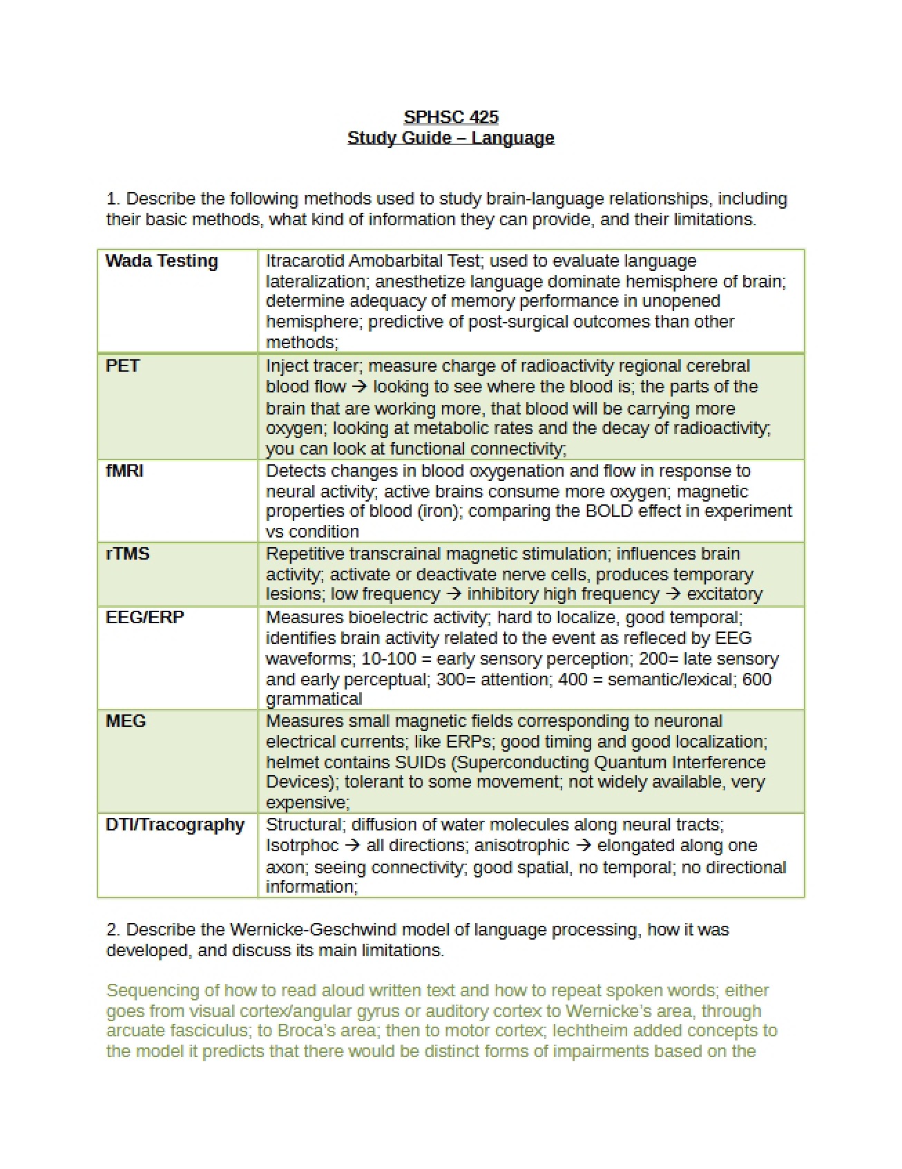 Course Guide for Study
