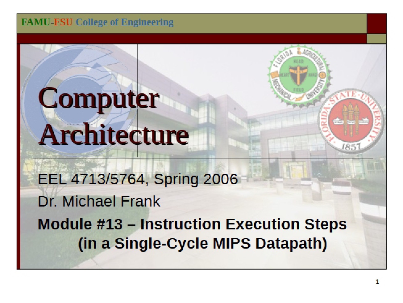 Computer Architecture Class Notes