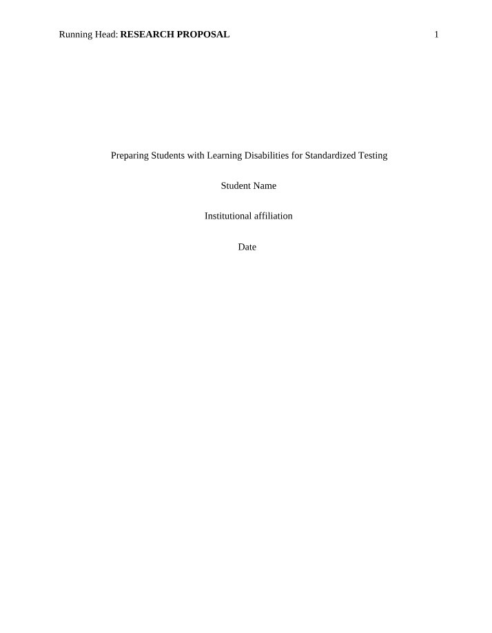 Preparing Students with Learning Disabilities for Standardized Tests