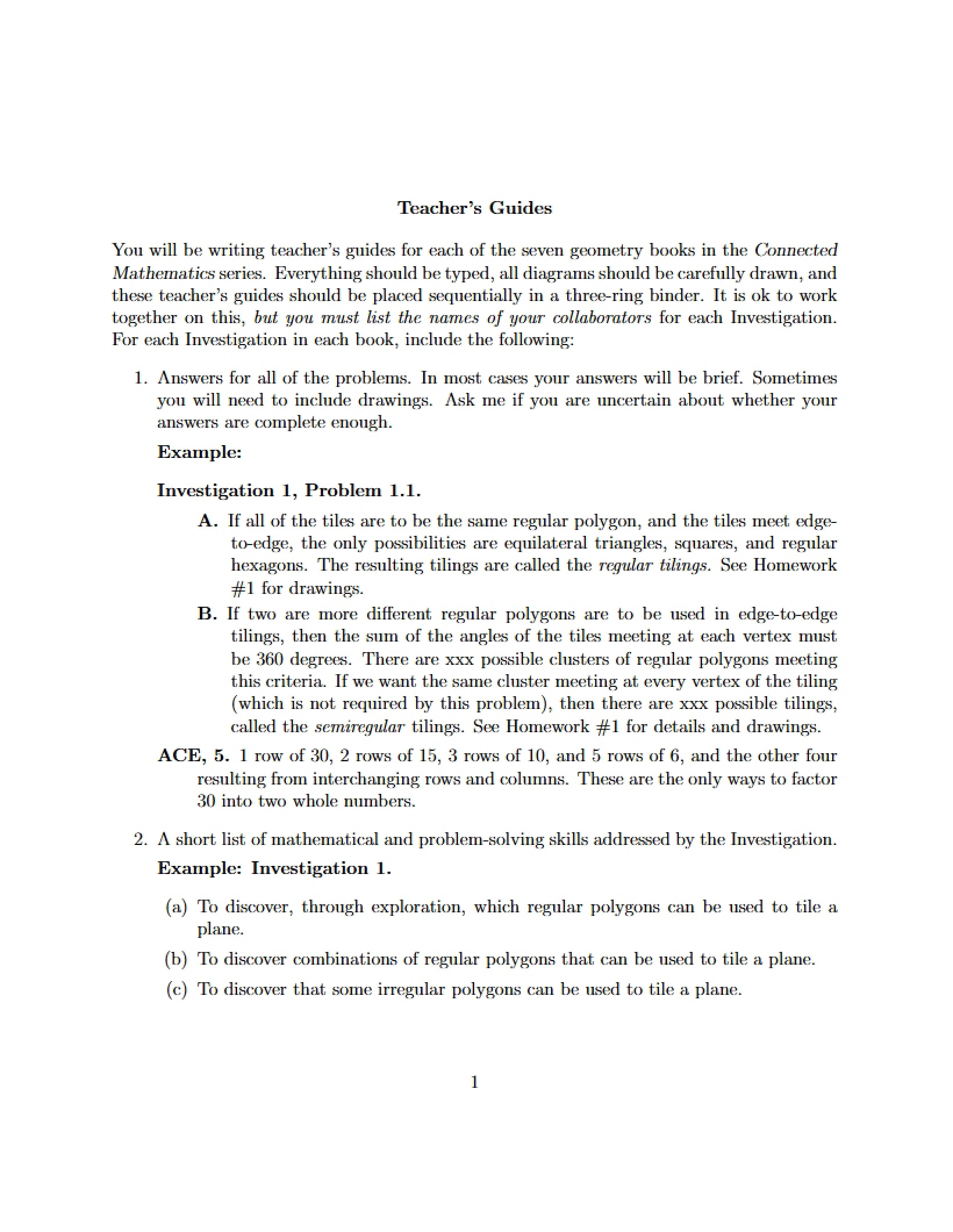 Guides for Teachers