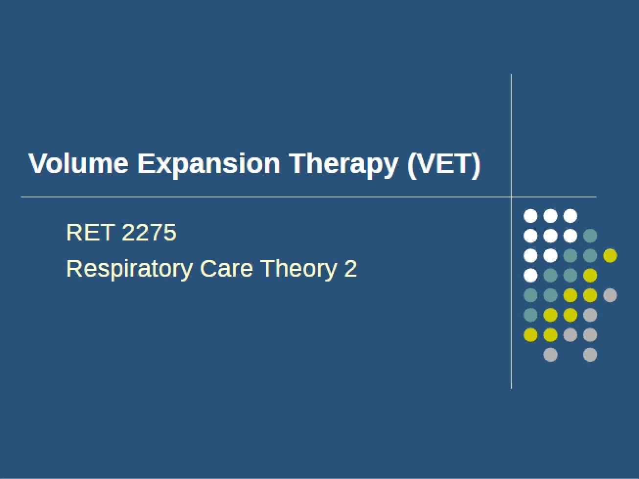 Therapy for Volume Expansion
