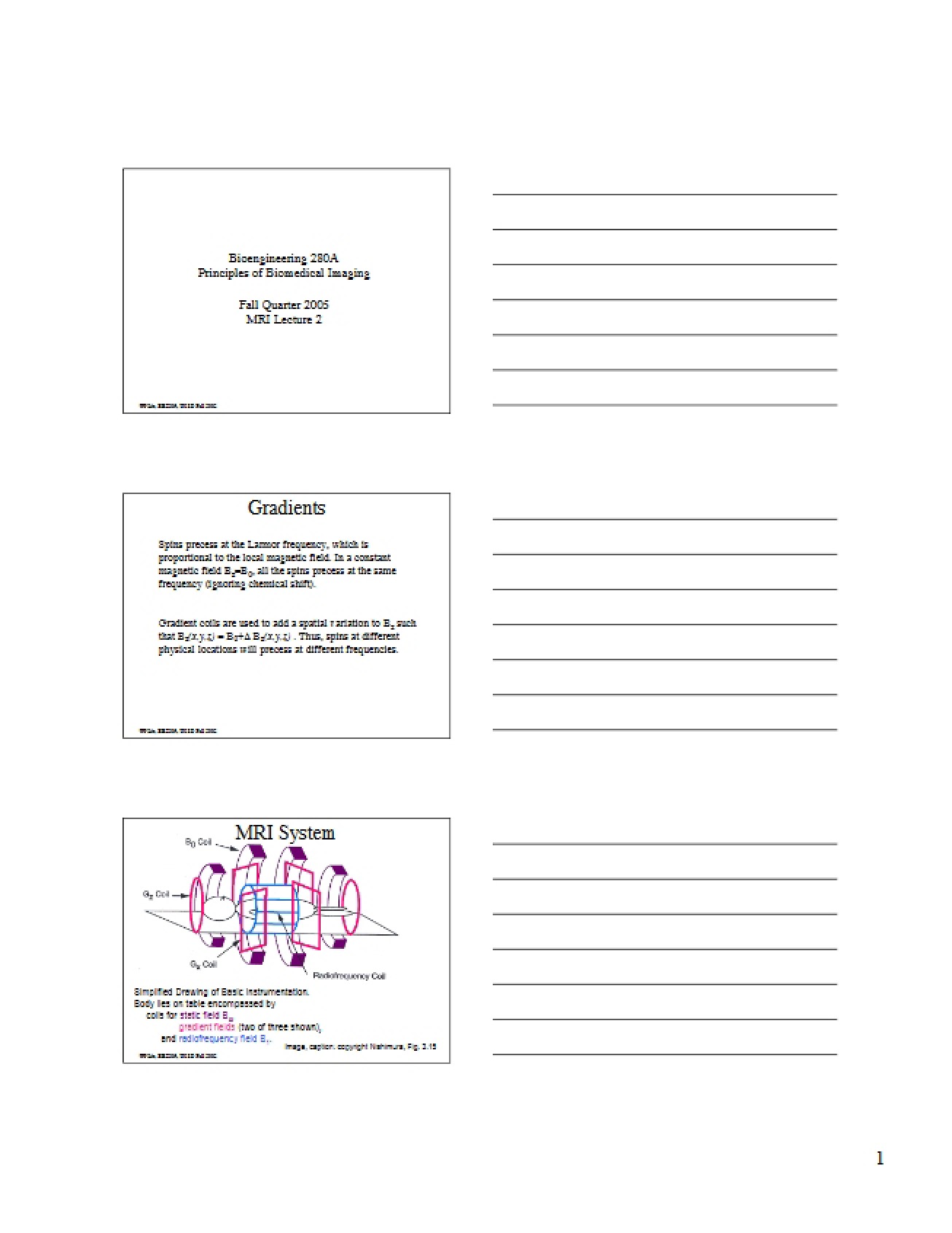 Overview of the MRI Lecture, Part 2