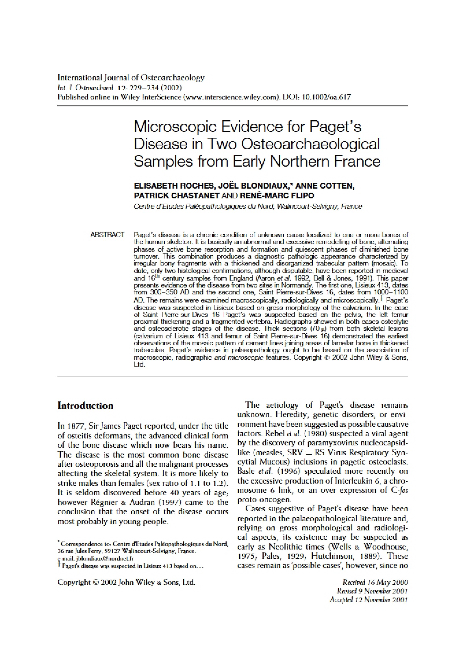Evidence of Paget's Disease under Microscope