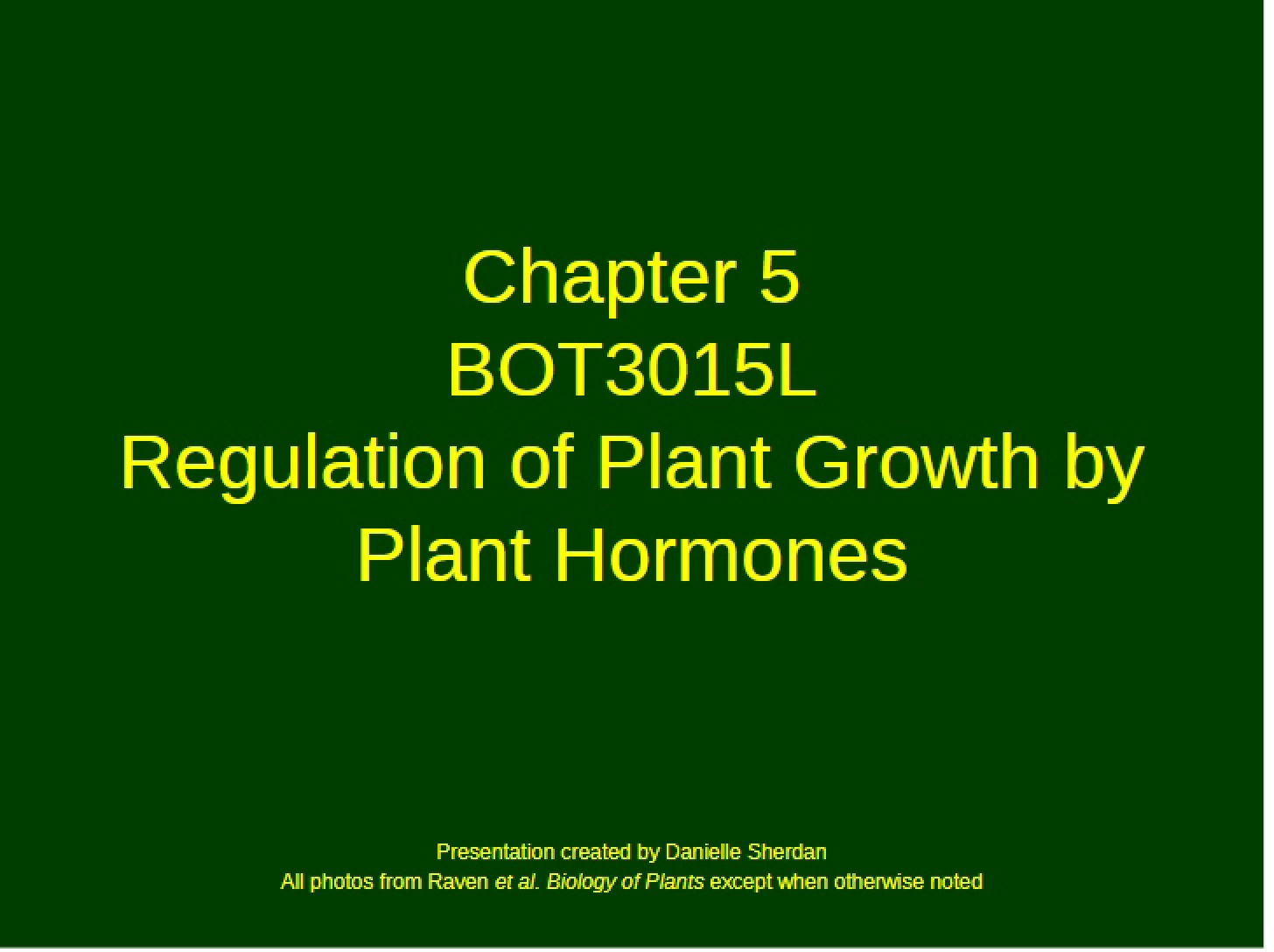 Hormonal Regulation of Plant Growth (05)