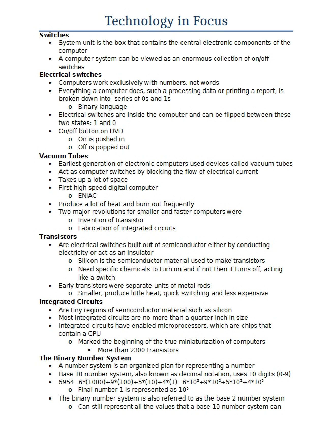 Technology in Focus - Section 2